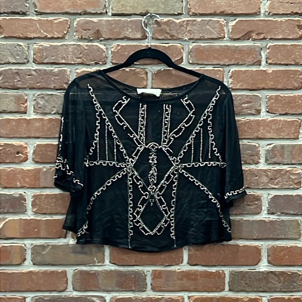 Abercrombie and Fitch Beaded Cropped Top